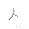 316L SURGICAL STEEL THREADLESS PUSH IN CZ BEZEL ARCH MOON FAN TOP PART
